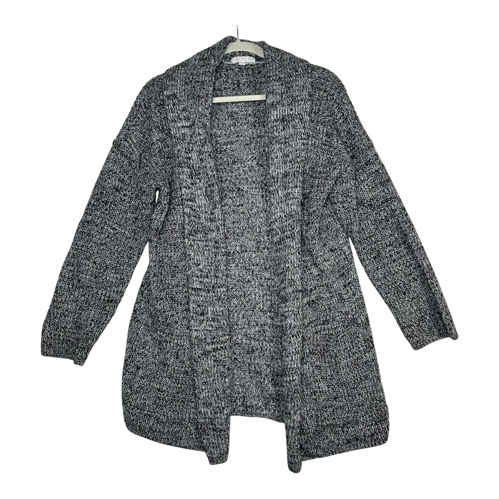 Dont Ask Why Cardigan Sweater One Size Marled Black White‎ Knit Grunge 90s Italy